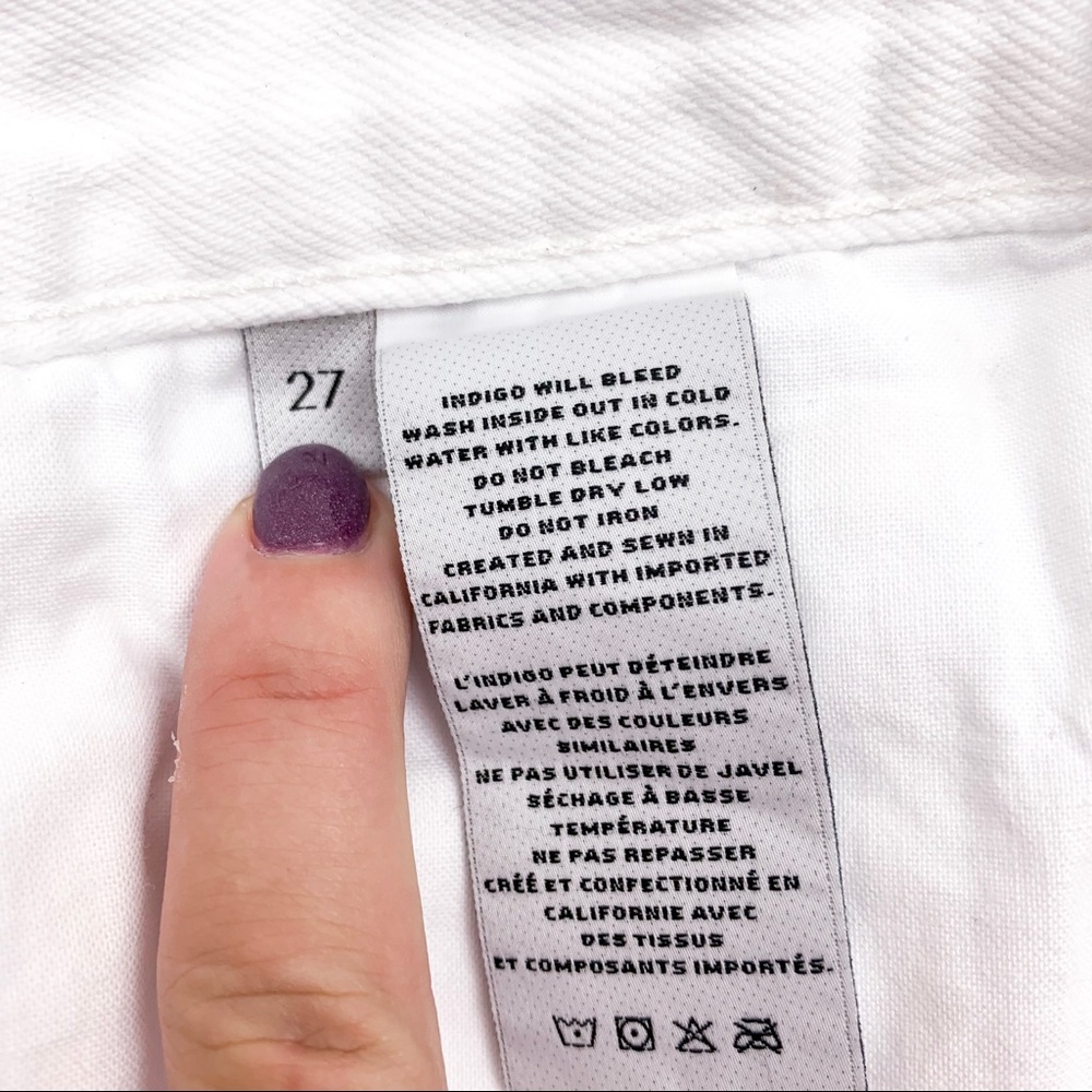 J Brand Bonny Mid Rise Mini Skirt White Jean Skirt - Picture 8 of 8